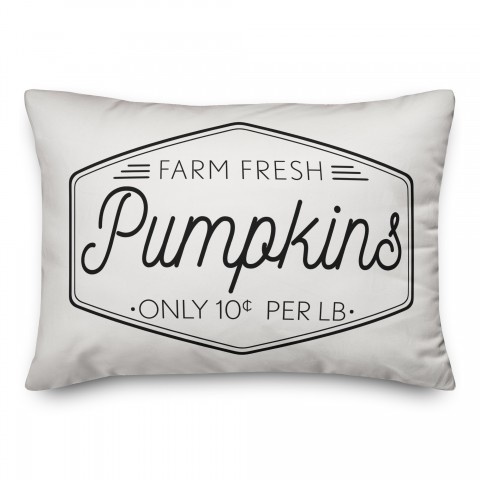 Farm Fresh Pumpkins Farmhouse 14x20 Spun Poly Pillow Cover