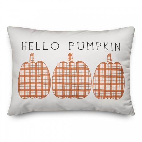 Hello Pumpkin 14x20 Spun Poly Pillow Cover