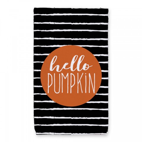 Hello Pumpkin Stripe 16x25 Towel
