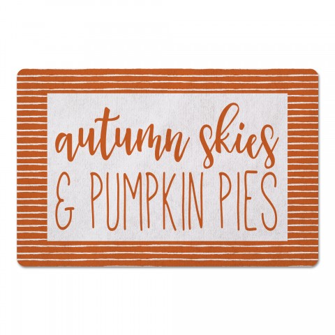 Autumn Skies and Pumpkin Pies 27x18 Floor Mat