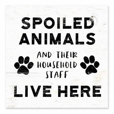 Spoiled Animals Live Here 6x6 Tabletop Canvas