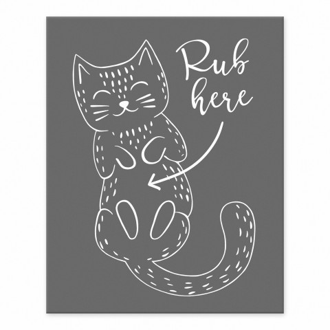 Cat Belly Rub 8x10 Tabletop Canvas
