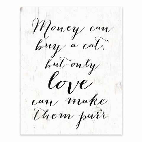 Money Can Buy a Cat  8x10 Tabletop Canvas