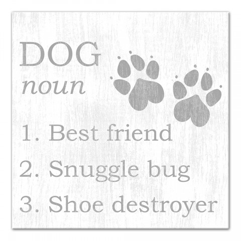Dog Definition 12x12 Canvas Wall Art