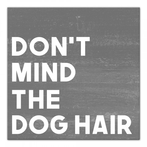 Don't Mind the Dog Hair 12x12 Canvas Wall Art