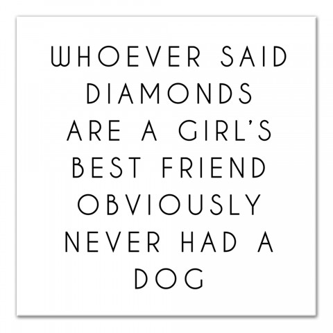 Dogs are a Girl's Best Friend 12x12 Canvas Wall Art