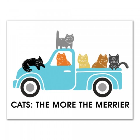 Cats: The More The Merrier 11x14 Canvas Wall Art
