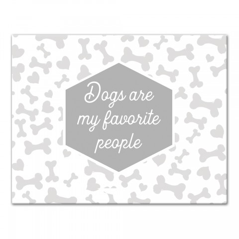 Dogs Are My Favorite People 11x14 Canvas Wall Art