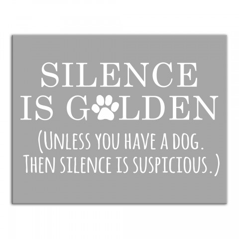 Silence Is Golden 11x14 Canvas Wall Art