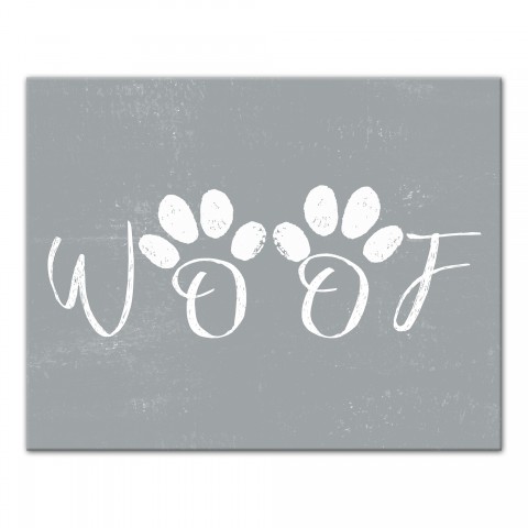 Woof 11x14 Canvas Wall Art