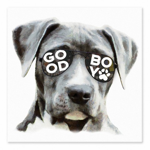 Good Boy Sunglasses 6x6 Tabletop Canvas