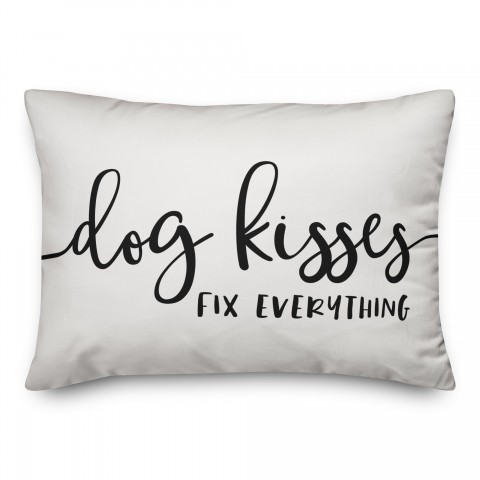 Dog Kisses Fix Everything 14x20 Spun Poly Pillow