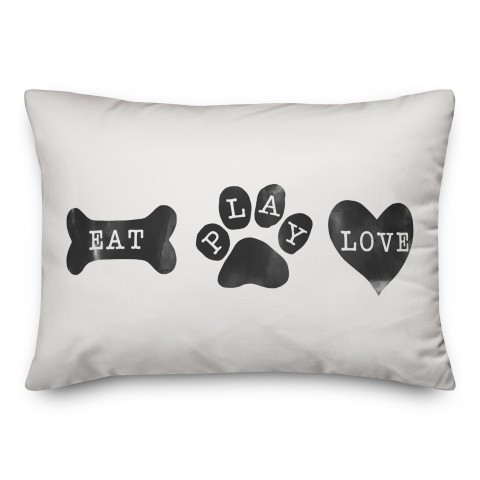 Eat Play Love 14x20 Spun Poly Pillow