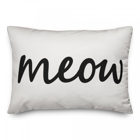 Meow 14x20 Spun Poly Pillow