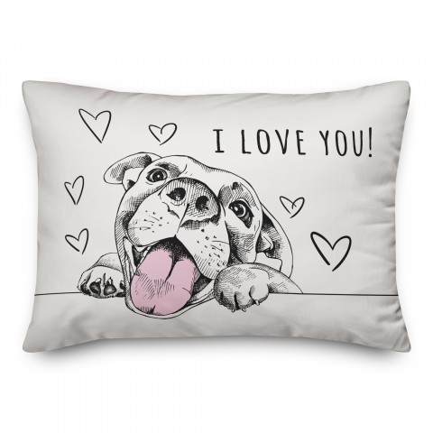 I Love You Pup 14x20 Spun Poly Pillow