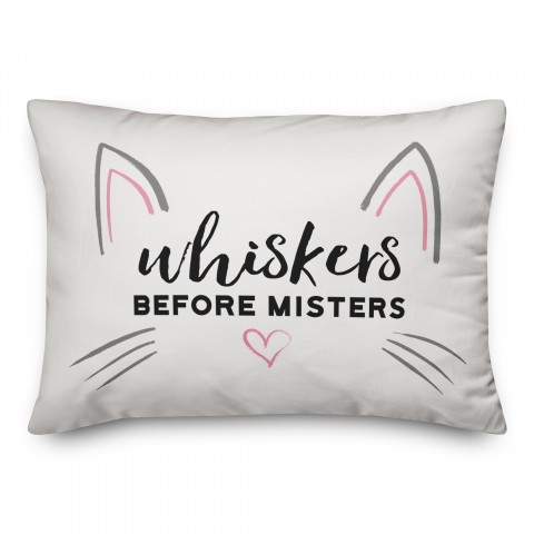 Whiskers Before Misters 14x20 Spun Poly Pillow