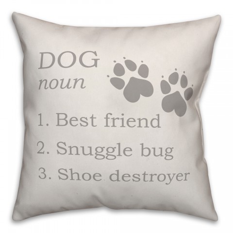 Dog Definition 18x18 Spun Poly Pillow