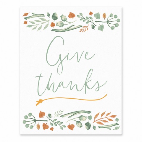 Give Thanks 8x10 Tabletop Canvas