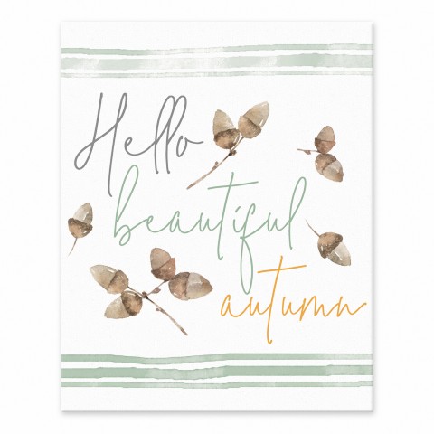 Hello Beautiful Autumn 8x10 Tabletop Canvas