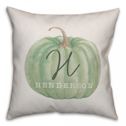Personalized Pumpkin Pillow 18x18 Personalized Spun Poly Pillow