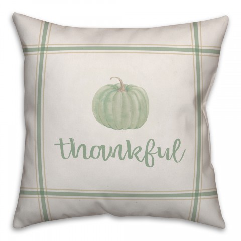 Thankful Pumpkin 18x18 Spun Poly Pillow