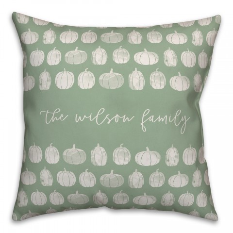 Personalized Fall Pillow 18x18 Personalized Spun Poly Pillow