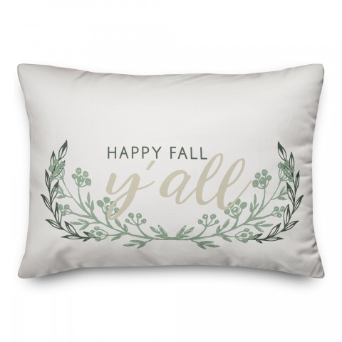 Happy Fall Y'all 14x20 Spun Poly Pillow
