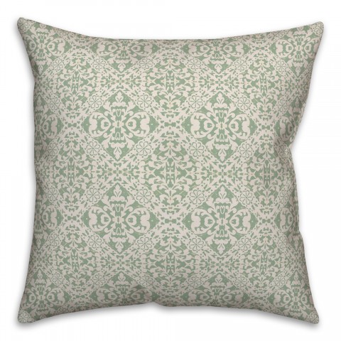 Sage Tile Print 18x18 Spun Poly Pillow