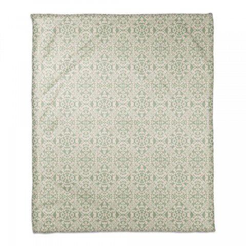 Fall Sage Pattern 50x60 Coral Fleece Blanket