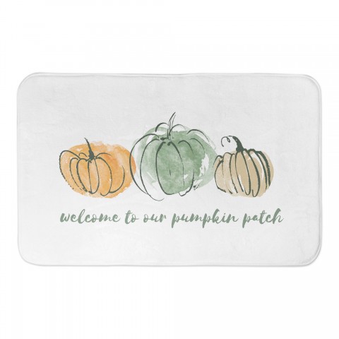 Welcome to our pumpkin patch 34x21 Bath Mat