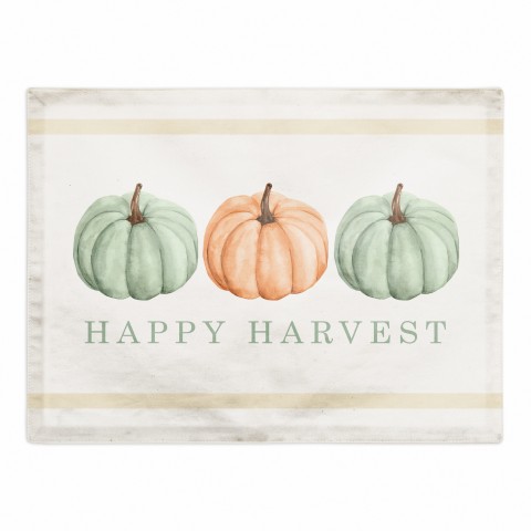 Happy Harvest Pumpkins 18x14 Poly Twill Placemat