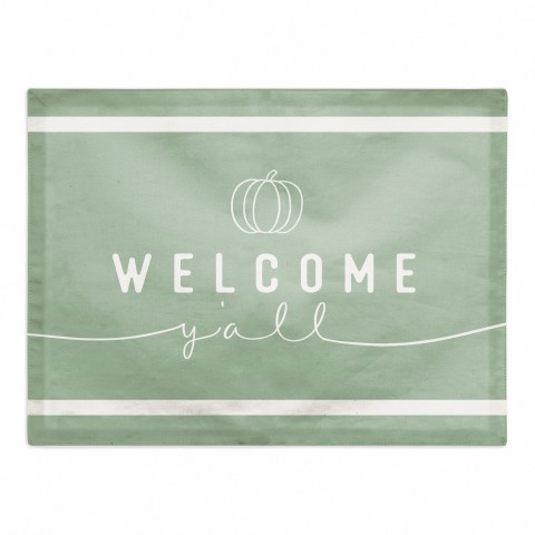 Welcome Y'all 18x14 Poly Twill Placemat