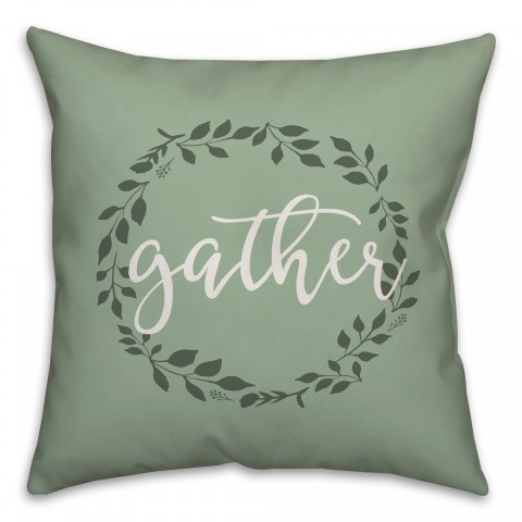 Gather Sage 18x18 Spun Poly Pillow