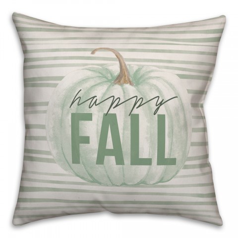 Happy Fall 18x18 Spun Poly Pillow