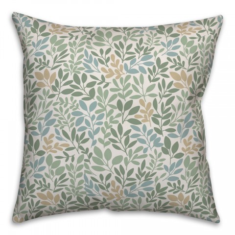 Autumn Leaf Pattern 18x18 Spun Poly Pillow