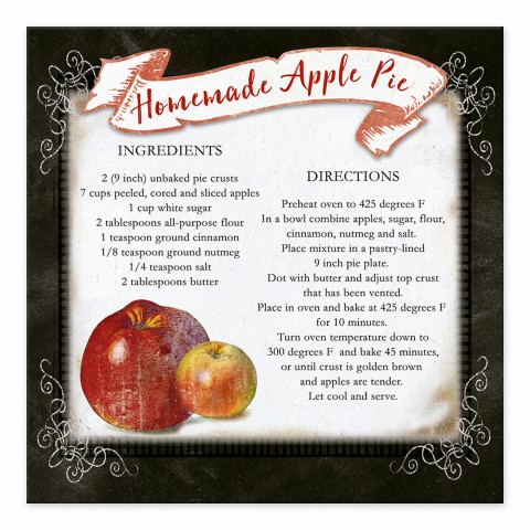 Homemade Apple Pie 6x6 Tabletop Canvas