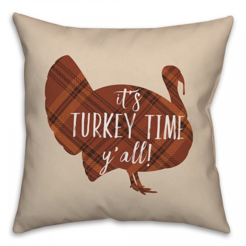It's Turkey Time Y'all Pillow