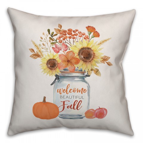 Welcome Beautiful Fall Pillow