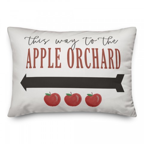 This way to the Apple Orchard Pillow