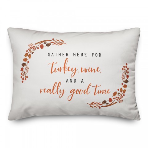 Turkey Wine & a really good time Pillow