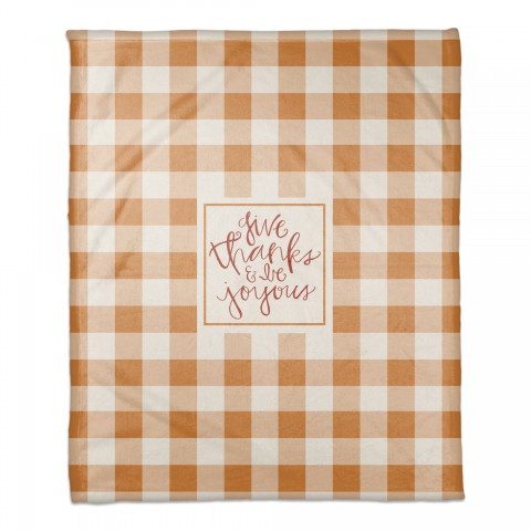 Give Thanks & Be Joyous 50x60 Coral Fleece Blanket