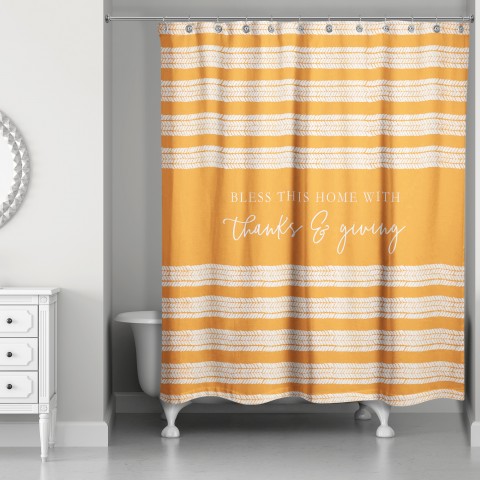 Thanks & Giving 71x74 Shower Curtain