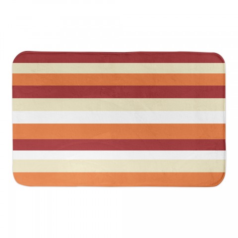 Pumpkin Patch Stripe 34x21 Bath Mat