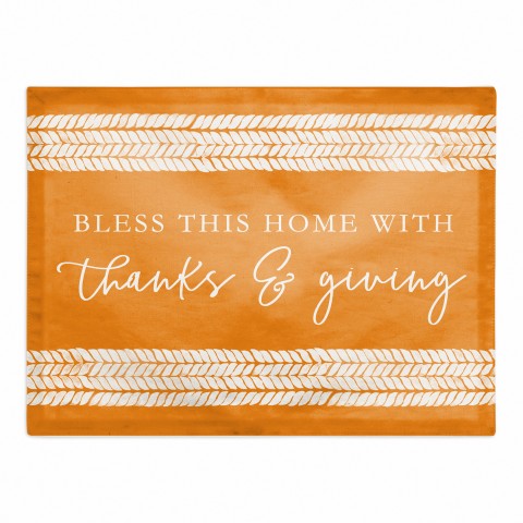 Thanks & Giving 18x14 Poly Twill Placemat