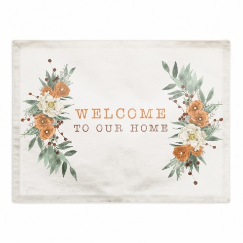 Welcome Fall Floral 18x14 Poly Twill Placemat
