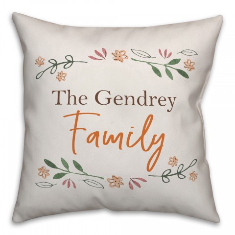Personalized Fall Family Pillow
