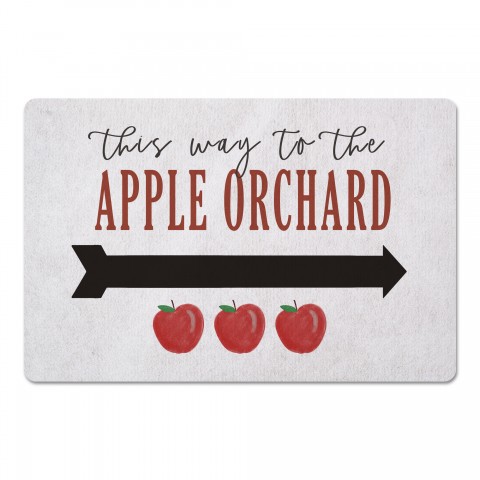 This Way to the Apple Orchard 27x18 Floor Mat