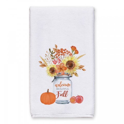 Welcome Fall Vase 16x25 Towel