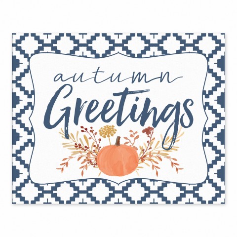 Autumn Greetings 8x10 Tabletop Canvas