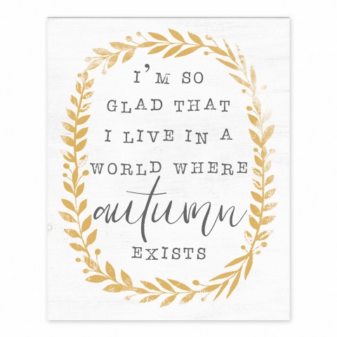 A world where autumn exists 8x10 Tabletop Canvas